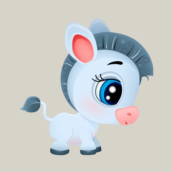 Vectorillustratie van een cartoon schattig burro — Stockvector