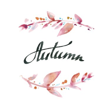 Sonbahar. El yazısı mürekkep hat. 