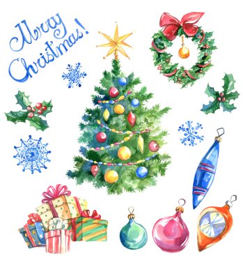 Sulu Boya Noel ayarlamak: 