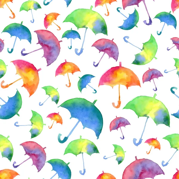 Modèle avec parapluies aquarelle . — Photo