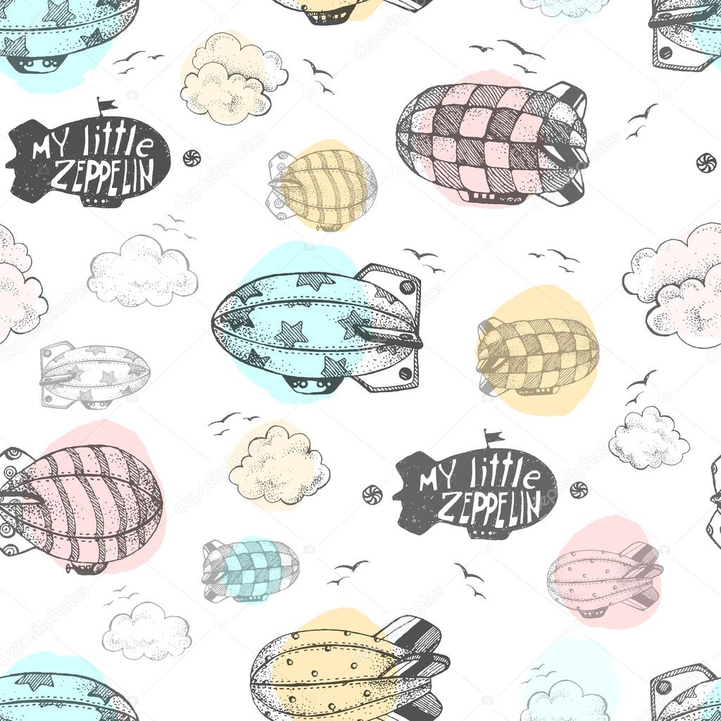 pattern with cute little airchips 