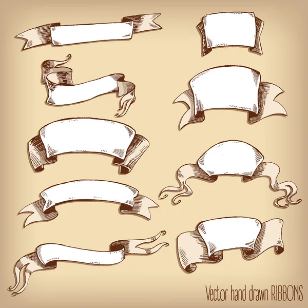 Hand dras retro band — Stock vektor