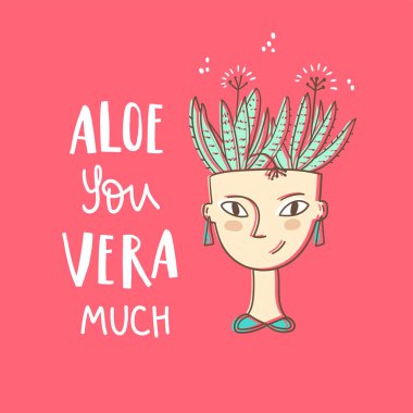 Üzerinde el yazısı olan sahte sevgili kartı. Aloe çok teşekkür ederim. Komik karalama yeşil saç karakteri.