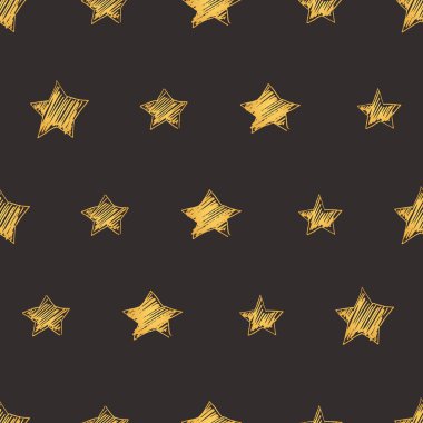 yıldız şekiller desen el ile çizilmiş.