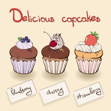 çilek ile cupcakes topluluğu