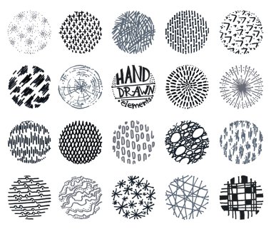 elle çizilmiş Doodle öğeleri