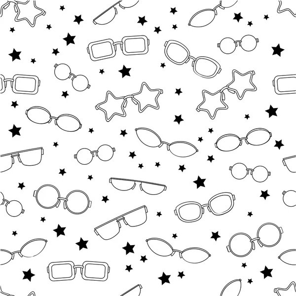 Padrão sem costura com molduras de óculos —  Vetores de Stock