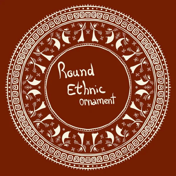 Etniciteit ronde ornament — Stockvector