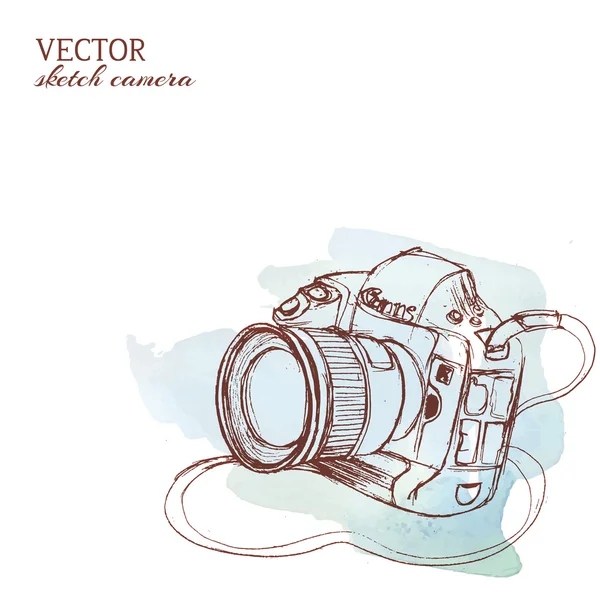 Sketchy câmera áspera — Vetor de Stock