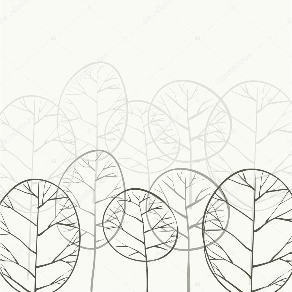 seamless pattern with  trees