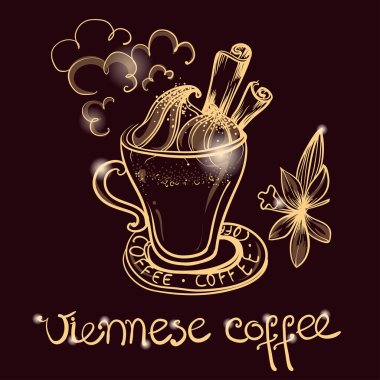 cup of viennese coffee clipart