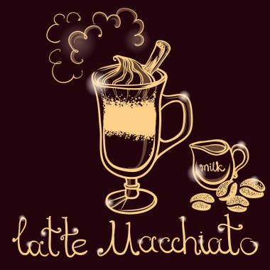 latte Macchiato kahve fincan