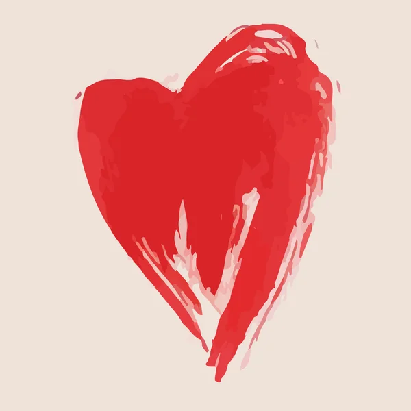 Corazón rojo para el día de San Valentín — Vector de stock