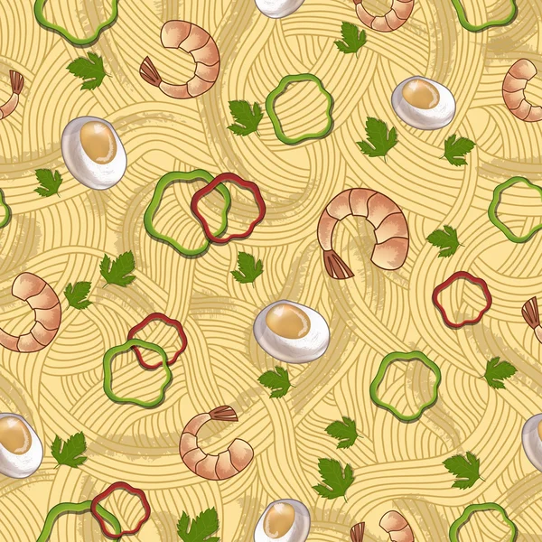 Spagetti karides ile Seamless Modeli