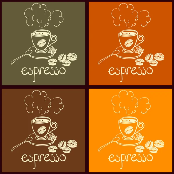 Bir fincan kahve espresso. — Stok Vektör