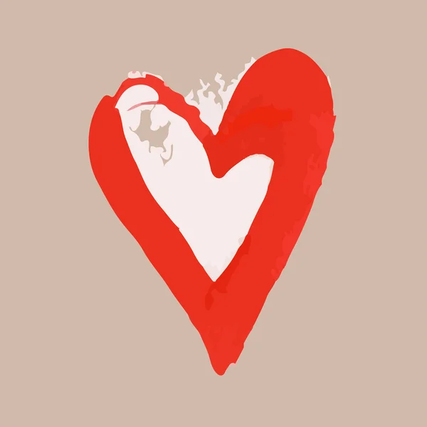 Corazón rojo para el día de San Valentín — Vector de stock