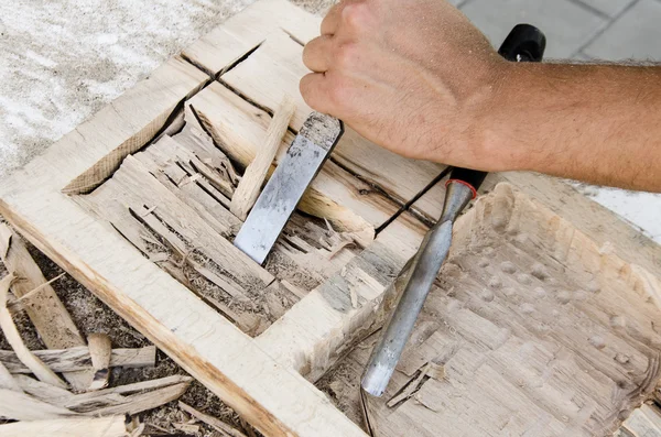 Tischlerwerkzeuge für Holzarbeiten — Stockfoto