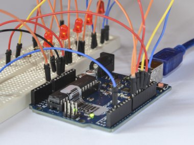 Arduino electronic platform for hobbyists clipart