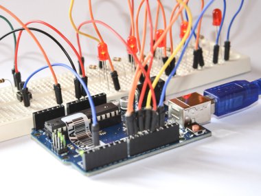 Arduino electronic platform for hobbyists clipart