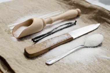 lezzetli aromatik vanilya şeker ve