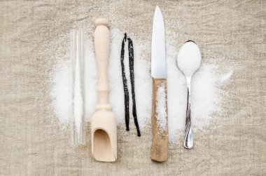 lezzetli aromatik vanilya şeker ve