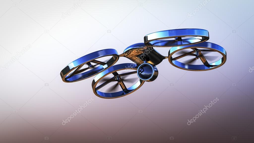 Unmanned Aerial Vehicle drone in flight