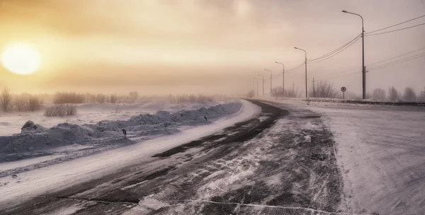 Зимняя тундра — стоковое фото