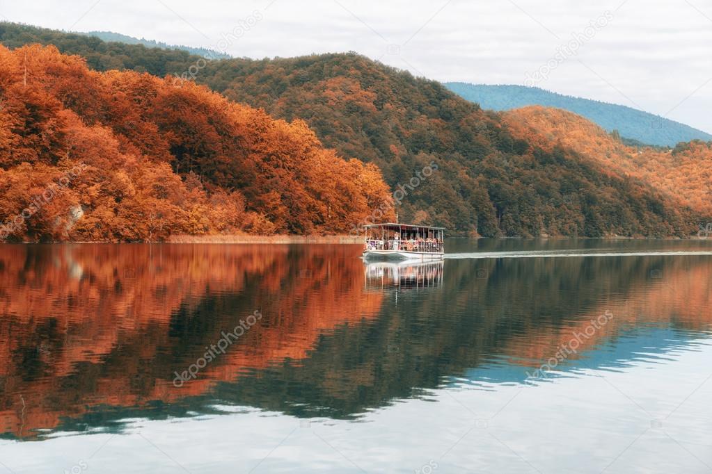 autumn landscape Plitvice Lakes