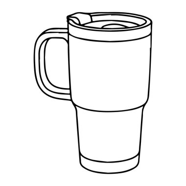 Kolaylık ve taşınabilirlik için tasarlanmış, beyaz arka planda izole edilmiş, sıcak içecekler ve açık hava maceraları için idealdir.