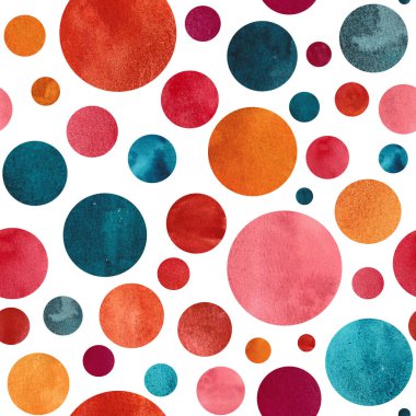 Parlak benekli arka plan. Bir şenlik düzeni. Dairelerin kusursuz arkaplanı suluboya. Parlak halkalar. Tebrik kartı, davetiye, tekstil tasarımı veya ambalaj kağıdı için mükemmel. 