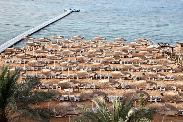 Empty Beach Sharm Sheikh Egypt Red Sea Sinai — Stock Photo, Image