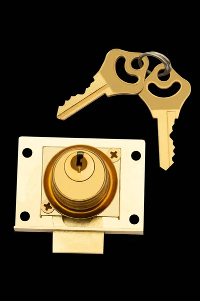 Cheile Încuietoarea Sunt Culoare Aurie Foarte Frumoase Acestea Sunt Utilizate — Fotografie, imagine de stoc