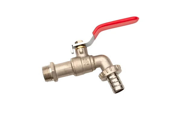 Vattentap Garden Nivågor Type Ball Valve Type Red Handle Hose — Stockfoto