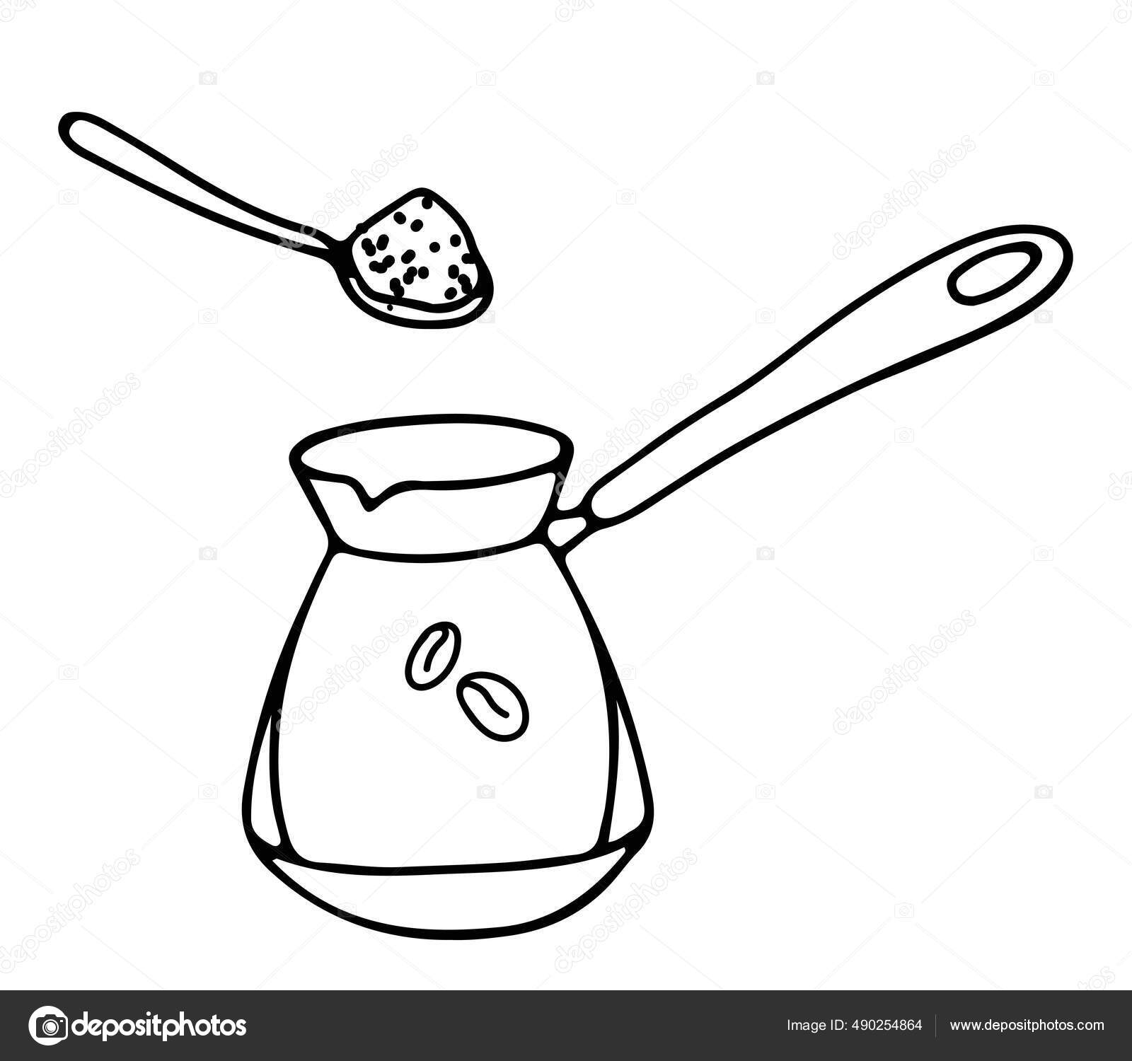 Coffee turka icon cartoon style Royalty Free Vector Image