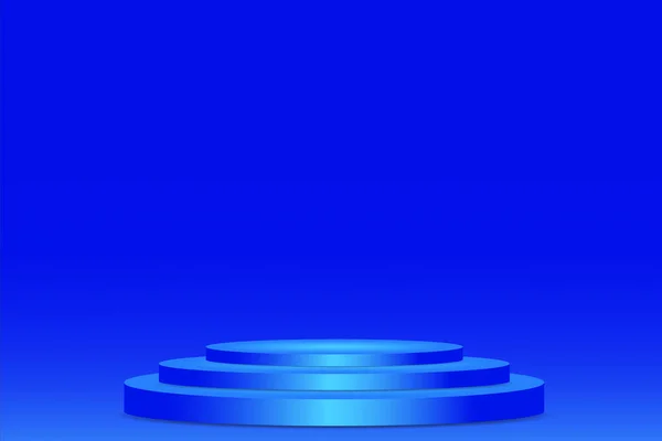 Mavi Asgari Podyum 3D Hazırlama Arkaplanı
