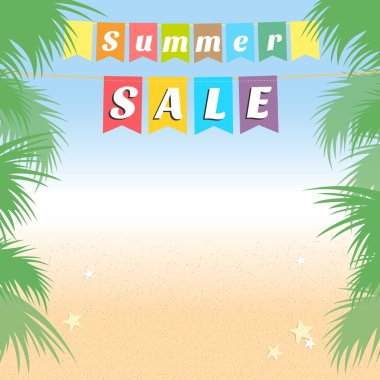 Yaz tatil satış arka plan afiş