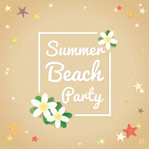 Summer beach party, hello summer background and banner — Stock Vector