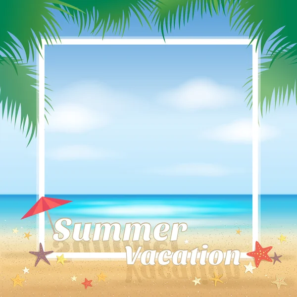 Summer beach party, summer vacation background and banner — Stock Vector