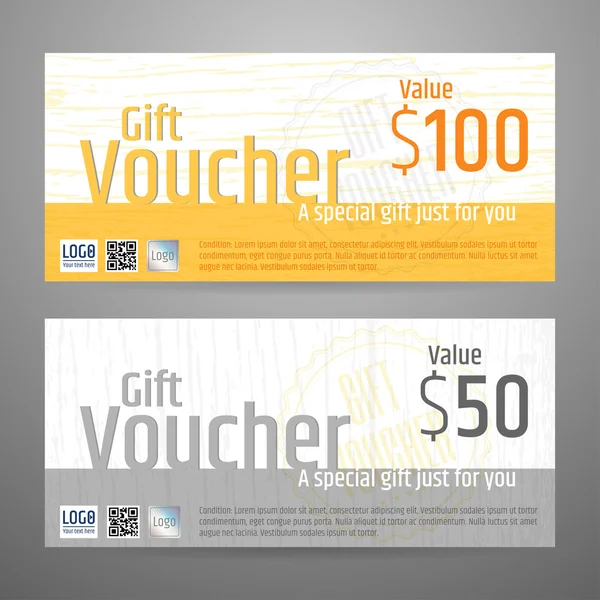 Elegant gift voucher or gift card or coupon template for discount or