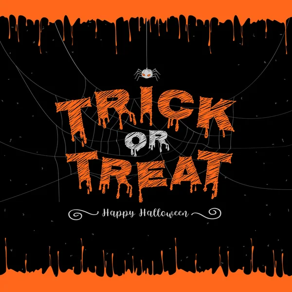 Happy Halloween, trick or treat banner background — Stock Vector