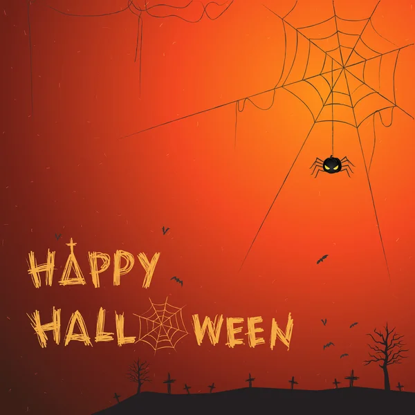 Счастливая векторная иллюстрация на тему Хэллоуина — стоковый вектор