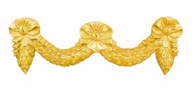 Çerçeve altın Alçı Dekorasyon öğeleri üzerinde beyaz süsleme