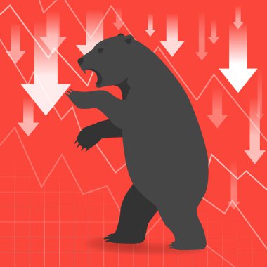 Ayı piyasası düşüş trendi borsa kavramı ile grafik sunar.