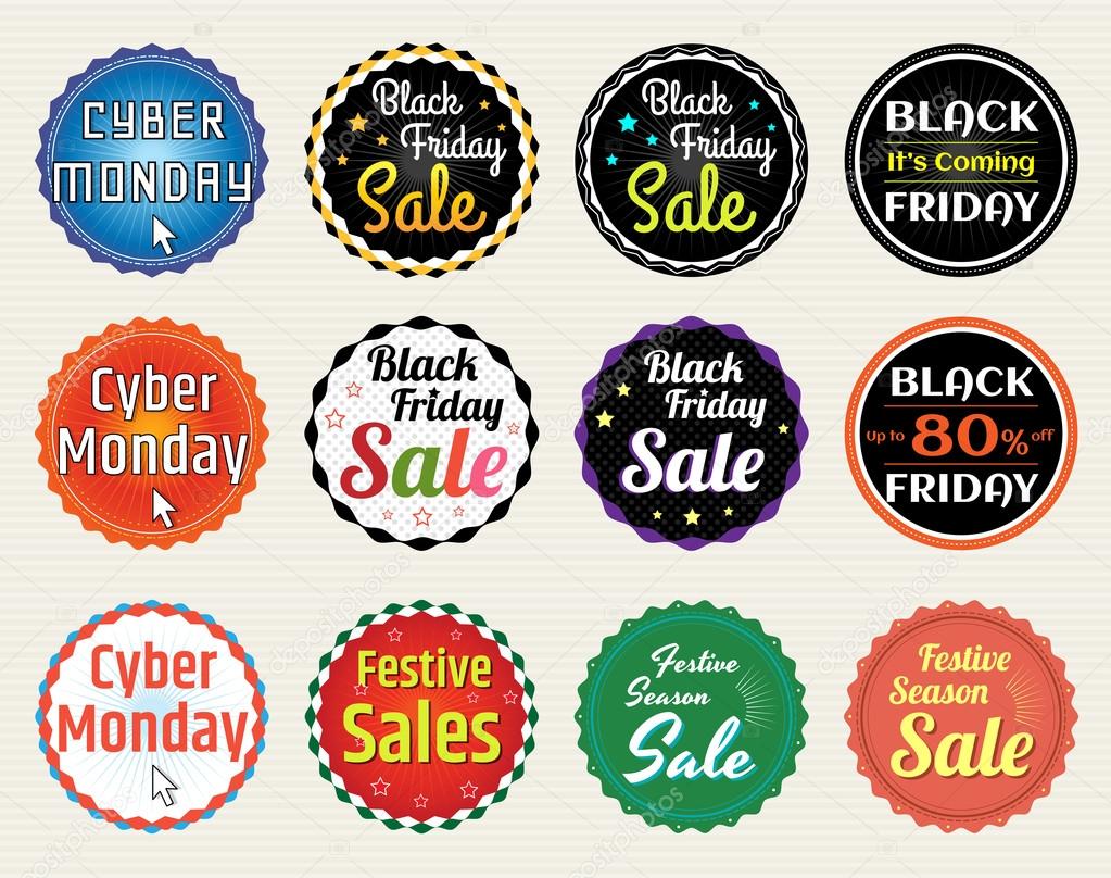 Set of retro promotion discount sale and guarantee tag banner la