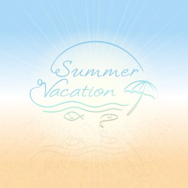 Yaz saati arka plan vektör yaz tatili için