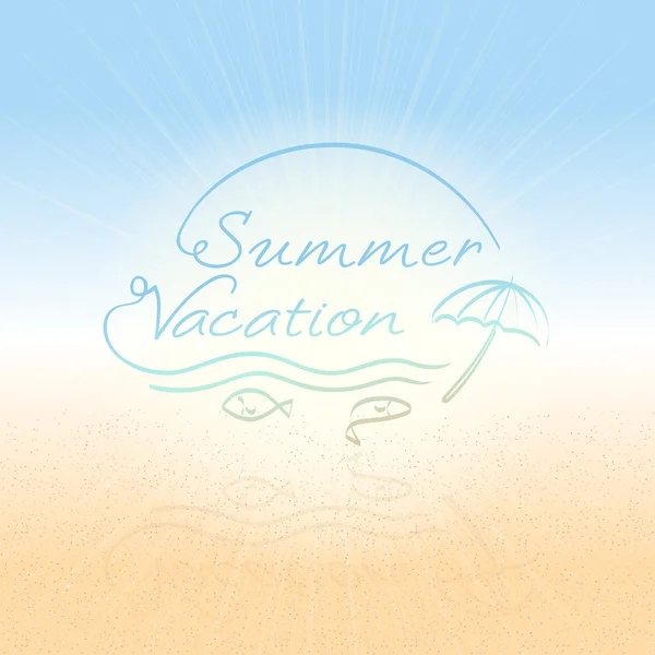 Summer time abstract background for summer vacation in vector — Stock Vector