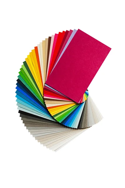 Carta de colores con paleta de papel arco iris Imagen de stock