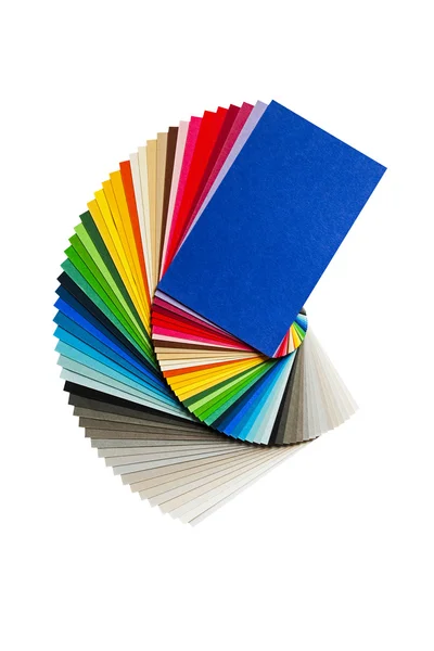 Color chart with rainbow paper palette — Stock Photo, Image