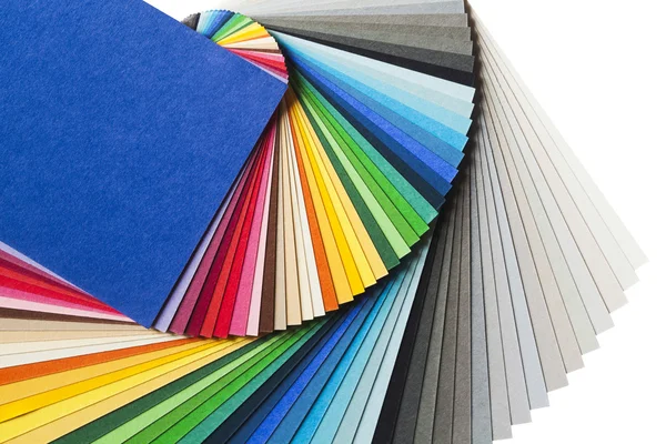 Carta de colores con paleta de papel arco iris Fotos de stock libres de derechos