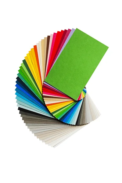 Carta de colores con paleta de papel arco iris Imagen de archivo